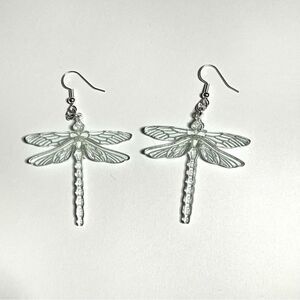 Acrylic handmade dragonfly earrings